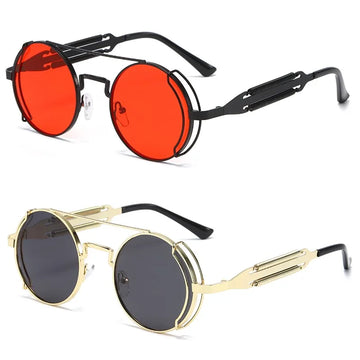Retro Punk Steampunk UV400 Sunglasses – Unisex Designer Eyewear