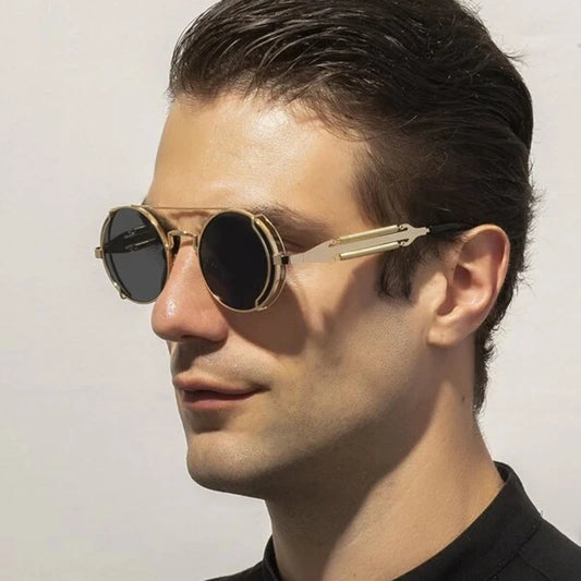 Retro Punk Steampunk UV400 Sunglasses – Unisex Designer Eyewear