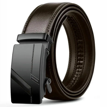 Men's Fashion PU Leather Belt – Automatic Buckle, Business Style & Everyday Versatility