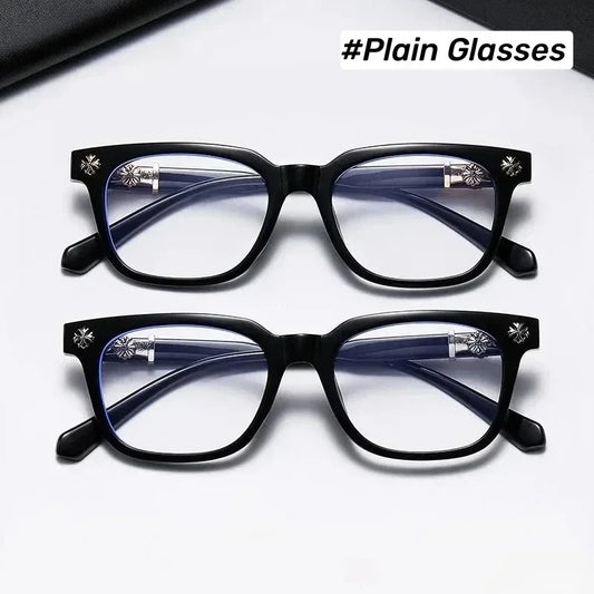 Retro Full-Frame HD Optical Glasses – Unisex Anti-Blue Light Eyewear with Personalized Large Frame