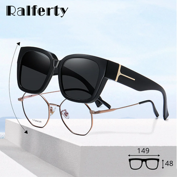 Ralferty Oversized Polarized Sunglasses – UV400 Protection & Lightweight TR90 Frame for Women