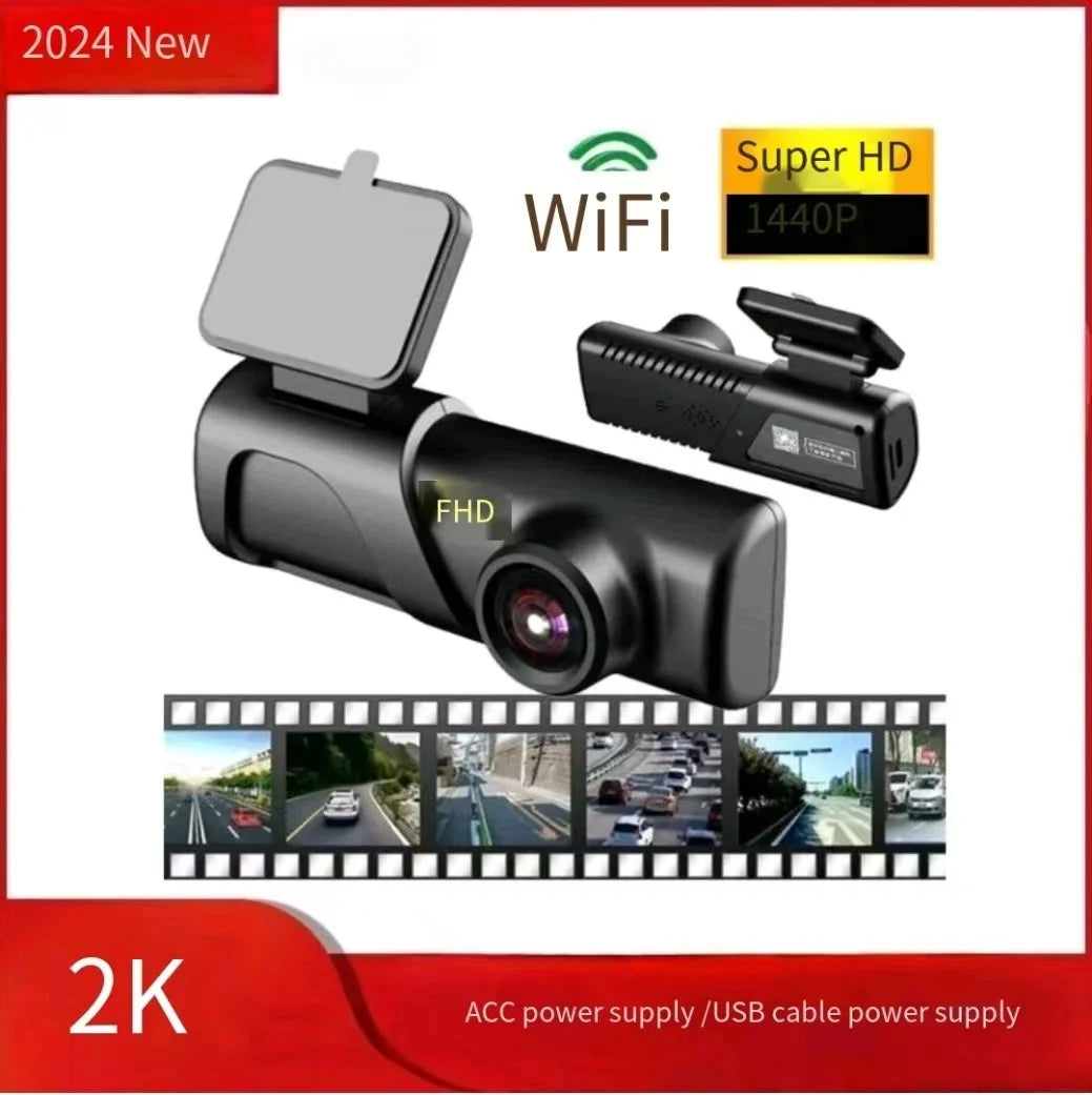 2K 1440P USB Car Camera with Night Vision & 24/7 Parking Surveillance