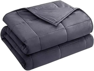 Queen Size Weighted Blanket (60”x80”, Grey) – Breathable Comfort with Premium Glass Beads