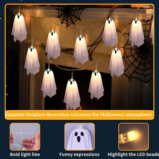 Hanging Ghost Pendants – Spooky Halloween Decor for Indoor & Outdoor Horror Party Scenes