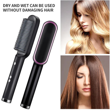 Professional Electric Hot Comb – Quick-Heating Hair Straightener & Styling Brush