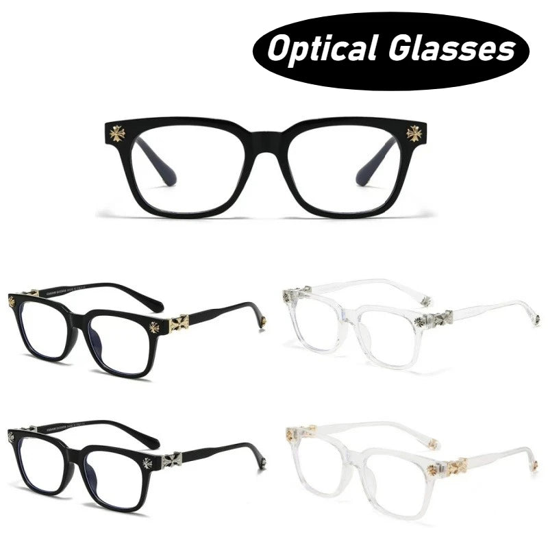 Retro Full-Frame HD Optical Glasses – Unisex Anti-Blue Light Eyewear with Personalized Large Frame