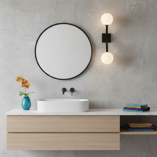 Arandela em banheiro