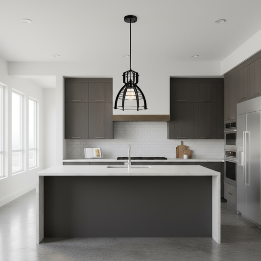 Luminária em cozinha