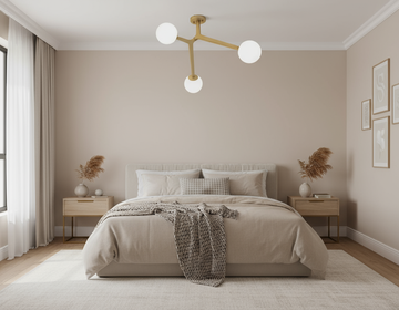 Plafon em ambiente de quarto moderno