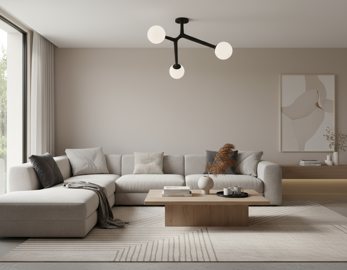 Plafon Triple em sala de estar